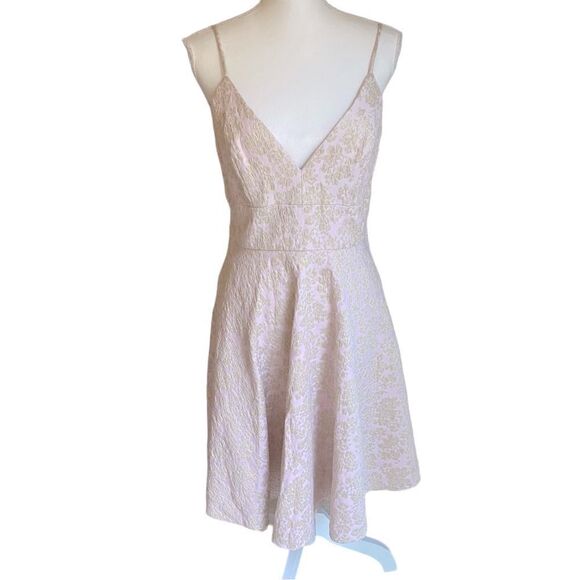 Badgley Mischka Pink Hue Tapestry Dress Size 8 - Picture 2 of 7